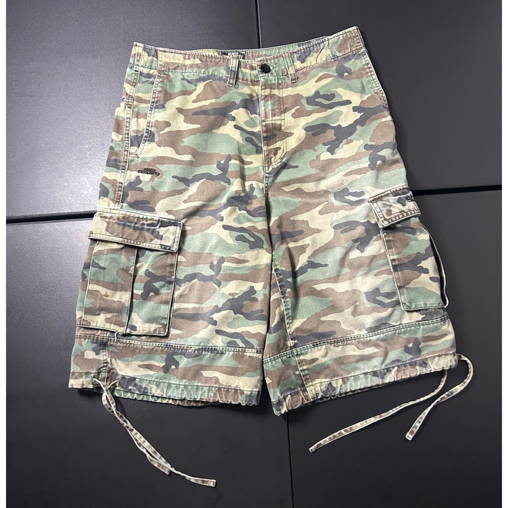 VTG State Property Baggy Y2K Camo Cargo Shorts Mens 34